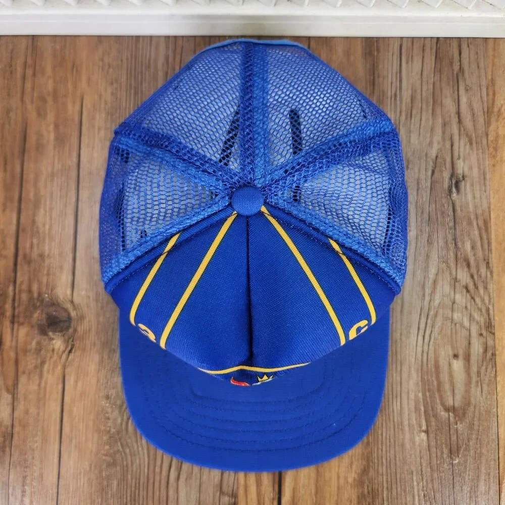 VTG 388th CRS Pro Line Trucker Hat Cap Blue Snapback Mesh Made In USA Military